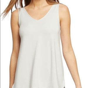 Silver v neck tank